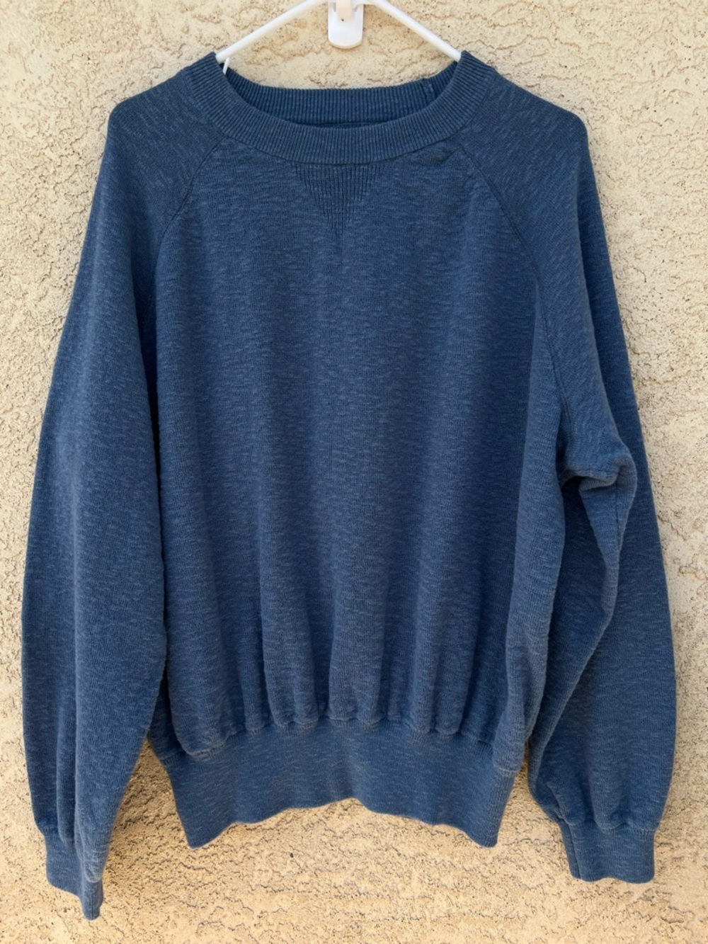 EDDIE BAUER COTTON BLUE SLOUCHY SOFT SWEATER CREW NECK SIZE XL